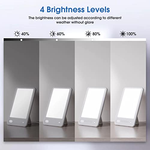 Light Therapy Lamp - UV-Free 10000 Lux Therapy Light - Touch Control with 3 C...