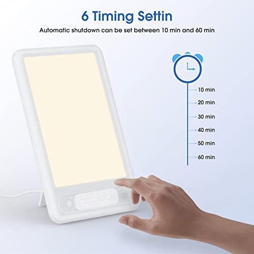 Light Therapy Lamp - UV-Free 10000 Lux Therapy Light - Touch Control with 3 C...