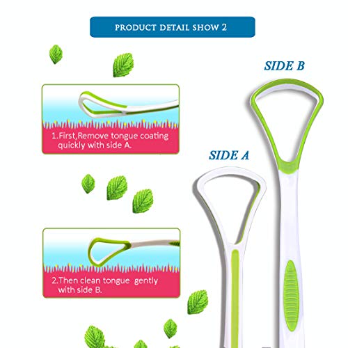 [Soft Silicon] 3PCS Tongue Scraper Cleaner, Oral Scrapers, Premium Sweeper Se...