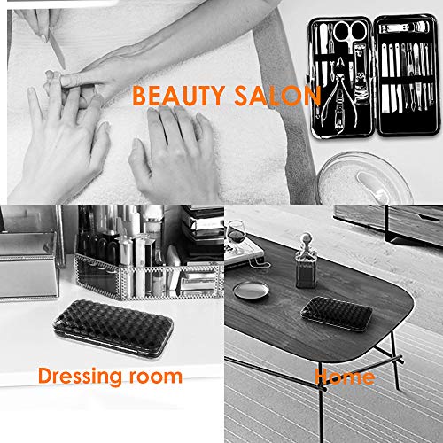 Manicure Pedicure Set Nail Clipper, UOWGA 17 Piece Stainless Steel Tools for ...