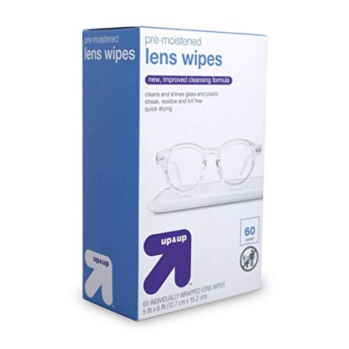 Up & Up Microfiber Individually Wrapped & pre-moistened Lens Wipes, 60ct