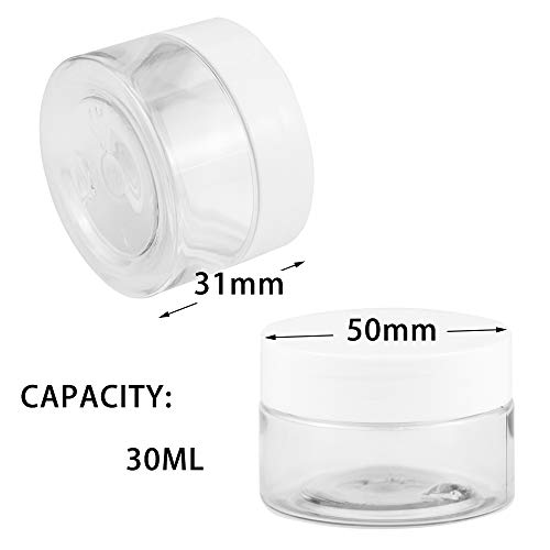 UPlama 24 Pack Cosmetic Containers, Plastic Sample Containers with Lids with ...