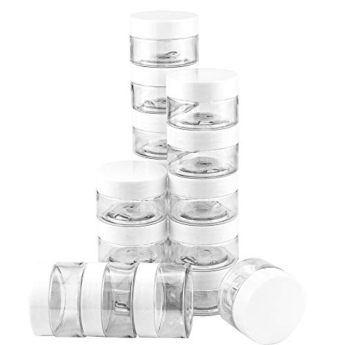 UPlama 24 Pack Cosmetic Containers, Plastic Sample Containers with Lids with ...