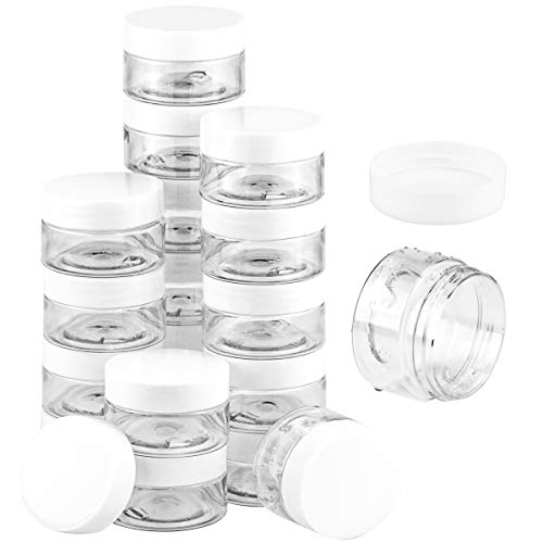 UPlama 24 Pack Cosmetic Containers, Plastic Sample Containers with Lids with ...