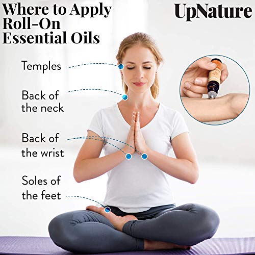 Wellness Essential Oil Roll On Gift Set - Relaxation Gifts for Women & Men - ...