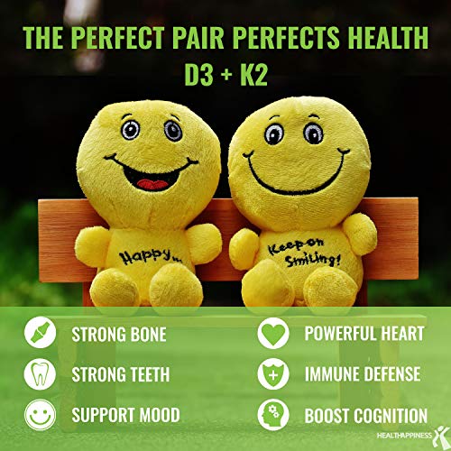 Liposomal Vitamin D3 K2 MK7 - 365 Softgels | VIT D3 5000 IU + K2 100 mcg with...