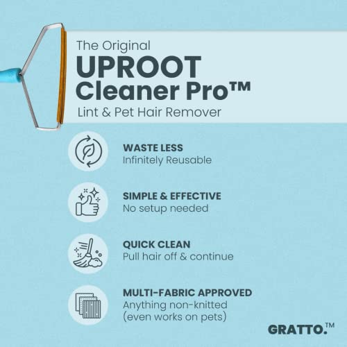 Uproot Cleaner Pro by HYRUS - Reusable Pet Hair Remover - The Non-Damaging Li...