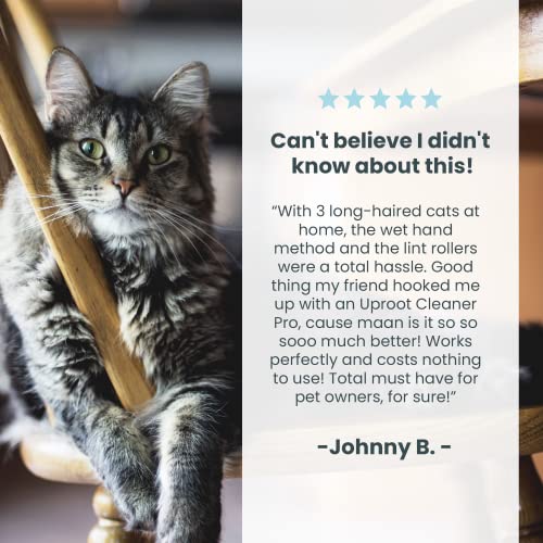 Uproot Cleaner Pro by HYRUS - Reusable Pet Hair Remover - The Non-Damaging Li...