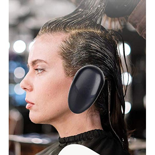 10Pairs Black Plastic Professionale Hair Salon Ear Cover Pads Sheets Ear Prot...