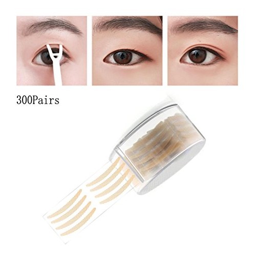 300Pairs Portable Breathable Natural Invisible Single Sided Double Eyelid Tap...