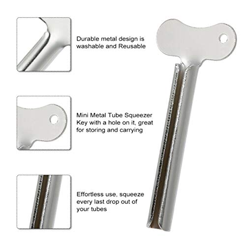 Toothpaste Squeezer, 3 Packs Stainless Metal Toothpaste Tube Squeezers Roll-u...