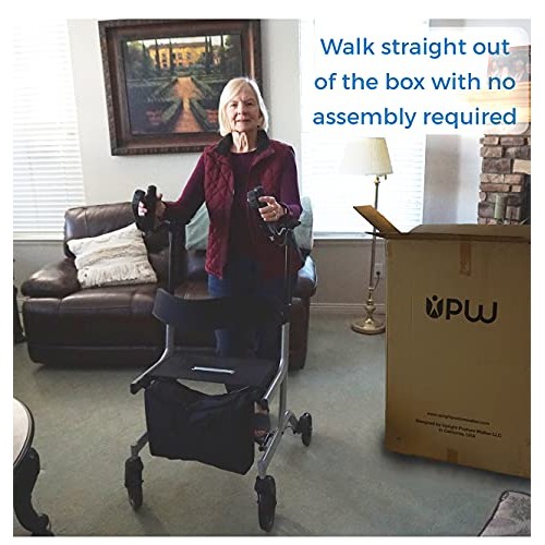 Upright Posture Walker Mobility Rollator – Ergonomic Lightest Weight and Fold...