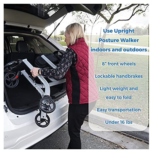 Upright Posture Walker Mobility Rollator – Ergonomic Lightest Weight and Fold...