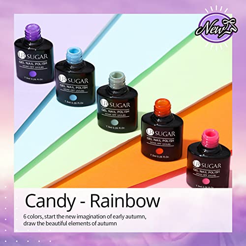 UR SUGAR Color Changing Gel Nail Polish, 6 Pcs Mood Changing Thermal Gel Nail...