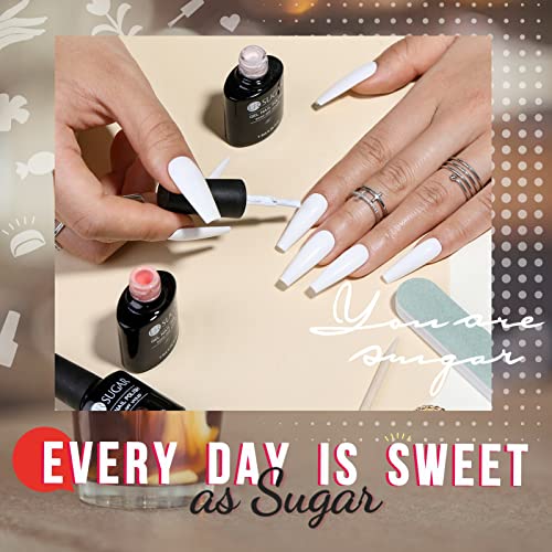 UR SUGAR Gel Nail Polish Set, 6 Pcs Nude Gel Polish Kit Sparkle Glitter Gold ...