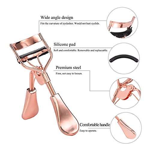 Uranian Beauty Eyelash Curler Comb Eyelash Curlers with 2 Silicone Refill Pad...