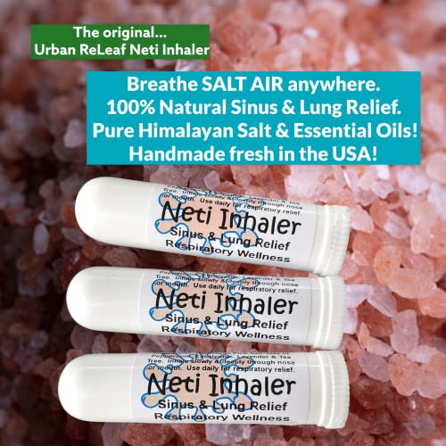 Urban ReLeaf NETI Salt Air Relief Aromatherapy! Sinus & Lung. Himalayan! Resp...