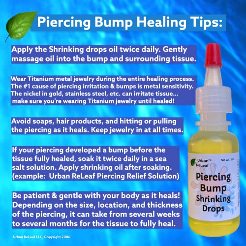 Urban ReLeaf Piercing Bump Shrinking Drops ! Gentle, Effective Aftercare Liqu...
