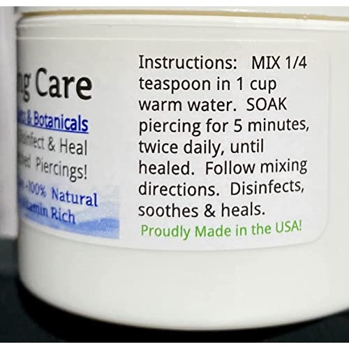 Urban ReLeaf Piercing Care ! Healing Sea Salts & Botanical AFTERCARE ! Safely...