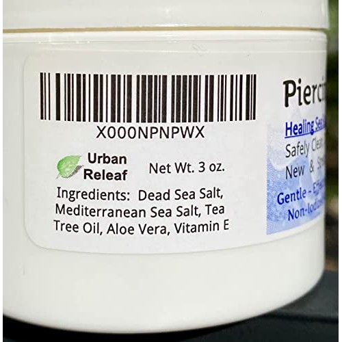 Urban ReLeaf Piercing Care ! Healing Sea Salts & Botanical AFTERCARE ! Safely...