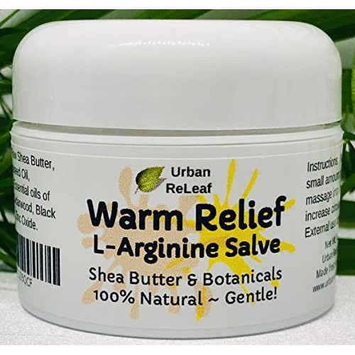 Urban ReLeaf Warm Relief L-Arginine Salve ! Shea Butter & Botanicals, 100% Na...