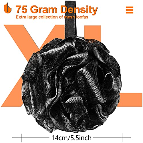 Urbanstrive Shower Bath Sponge XL 75g Soft Shower Loofahs Balls for Body Wash...