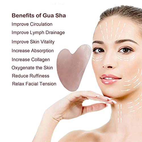 Jade Stone Gua Sha Tools- Facial Beauty Tools Scraping for Therapy and SPA Ac...