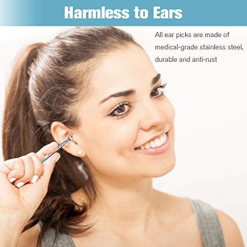 8 Pcs Ear Wax Removal Kit,Ear Pick Earwax Remover Tool Professional Ear Spoon...