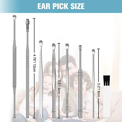 8 Pcs Ear Wax Removal Kit,Ear Pick Earwax Remover Tool Professional Ear Spoon...