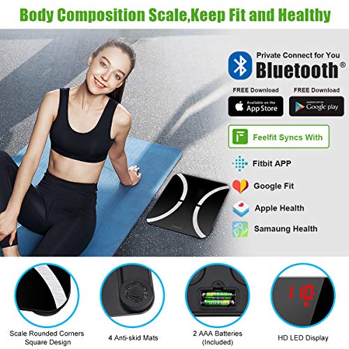 HetCae Smart Scale,Body Fat Scale Bluetooth Scale for Body Weight Most Accura...
