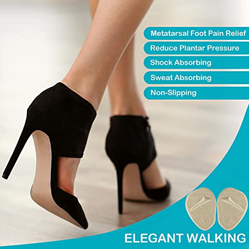 Metatarsal Pads - 6 Pairs of Forefoot Cushion Pads, Soft Foot Care Ball of Fo...