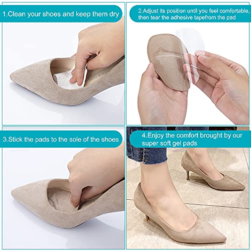 Metatarsal Pads - 6 Pairs of Forefoot Cushion Pads, Soft Foot Care Ball of Fo...