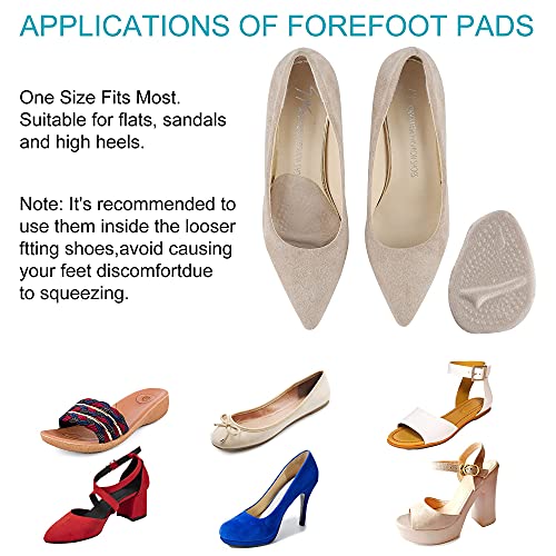 Metatarsal Pads - 6 Pairs of Forefoot Cushion Pads, Soft Foot Care Ball of Fo...