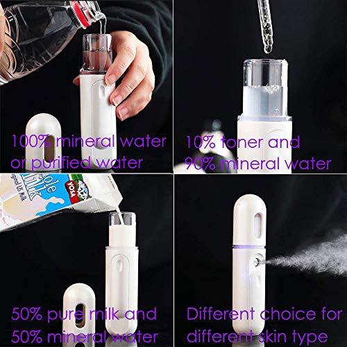 Potable Nano Facial Mister, 30ML UrChoice Cool Mist Facial Handy Mist Sprayer...