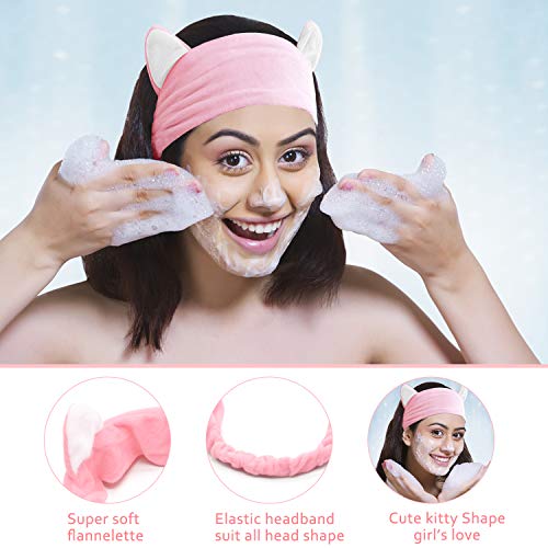 URfashion face mask mixing Bowl set,10 in 1 Cat Shape Headband Spray Brush St...