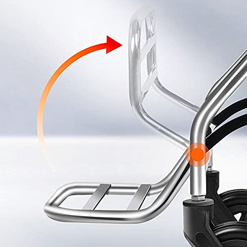 Portable Folding Wheelchair, Travel Wheelchair with handbrake, Ultra-Light Wh...