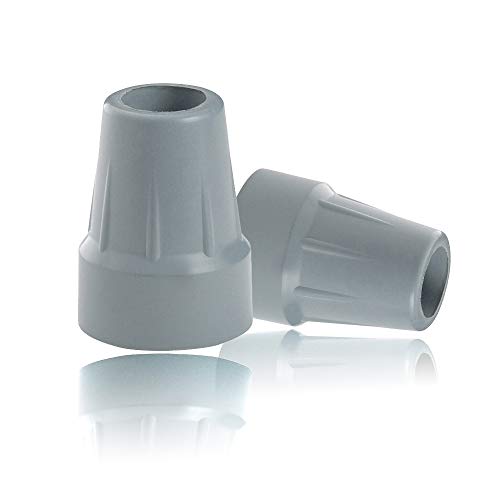 Urge Medical Crutch Tips, Gray, 7/8 Inch (2)