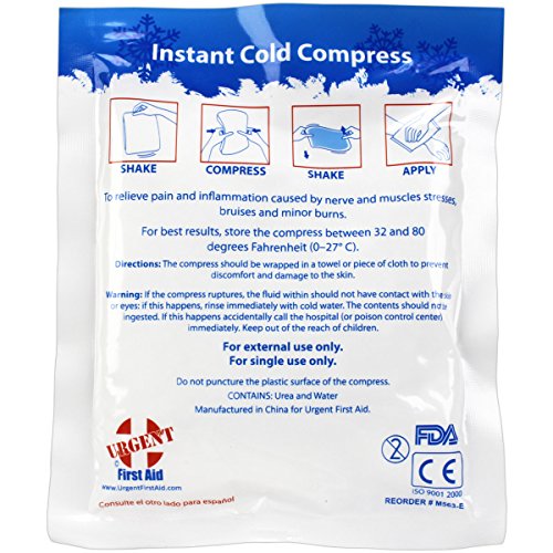 Case of 125 Instant Cold Packs, 5" x 6" (4" x 5" Cold Area) - Disposable Cold...