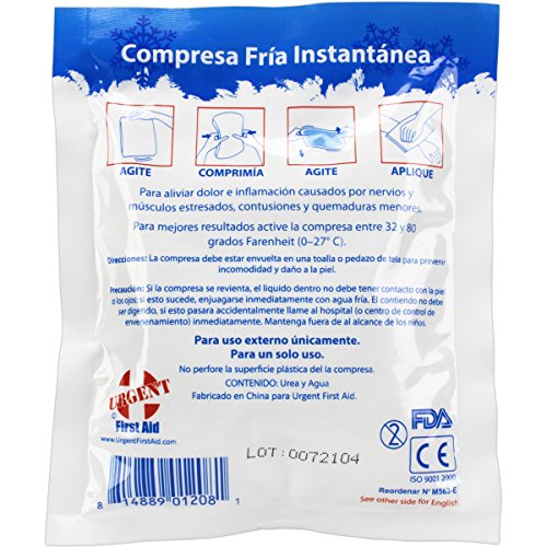 Case of 125 Instant Cold Packs, 5" x 6" (4" x 5" Cold Area) - Disposable Cold...