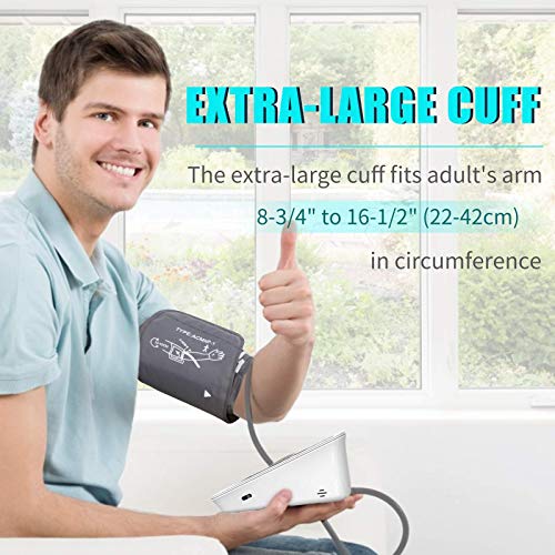 Blood Pressure Monitor Upper Arm Large LED Backlit Screen 1000 Sets Memory Au...