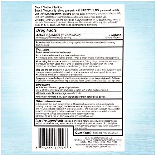 Uristat Ultra UTI Relief Pak, Test for Urinary Tract Infection, Experience Ur...