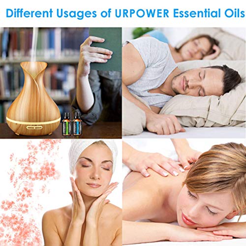 URPOWER Essential Oils, Upgraded 6 Aromatherapy Essential Oil Diffuser Essent...