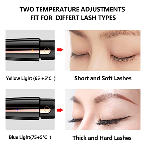 Heated Eyelash Curlers, USB Rechargeable Heated Lash Curler, Electric Heated ...