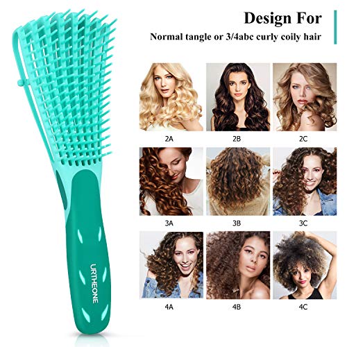 Detangling Hair Brush,Hair Detangler Brush and Wide Tooth Comb Set for Black ...
