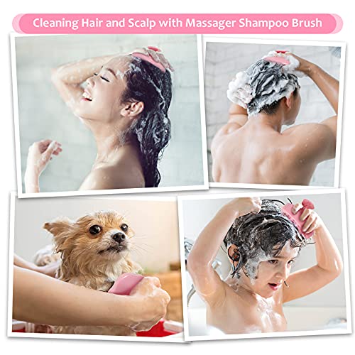 Hair Scalp Massager Shampoo Brush,Soft Silicone Hair Scrub Brush for Wet Dry ...