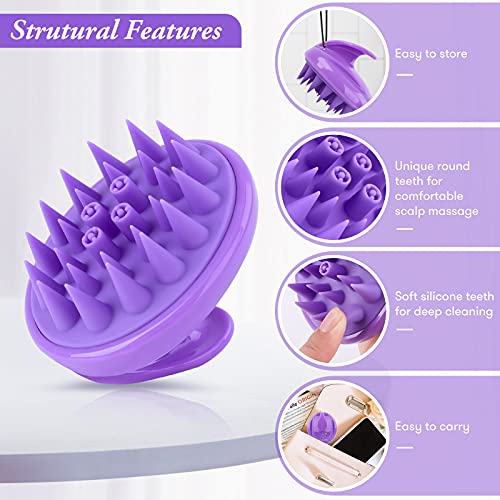 Scalp Massager Shampoo Brush, Head Scalp Massage Hair Brush, Silicone Scalp M...