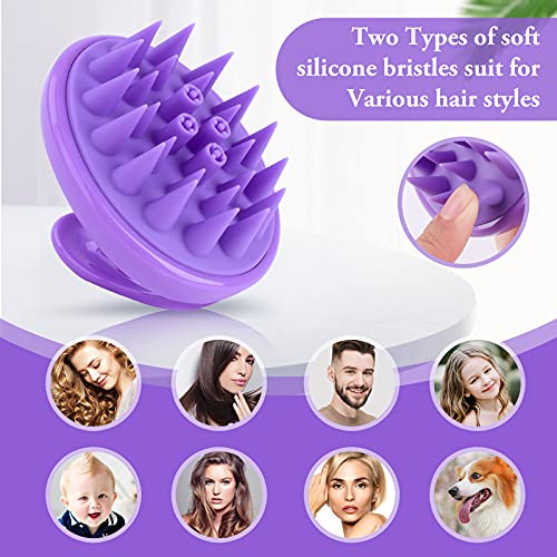 Scalp Massager Shampoo Brush, Head Scalp Massage Hair Brush, Silicone Scalp M...