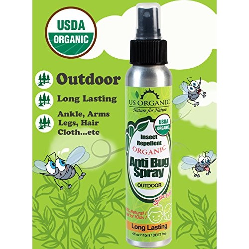 US Organic Organic Mosquito Repellent Anti Bug Outdoor Pump Sprays, 4 Ounces,...