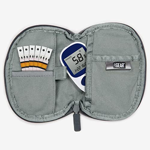 USA Gear Carry Case for Glucose Meter and Blood Sugar Tester w/Organized Pock...