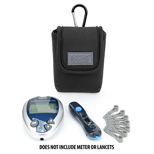 USA Gear Diabetic Supply Case for Glucose Meter and Blood Sugar Tester with B...
